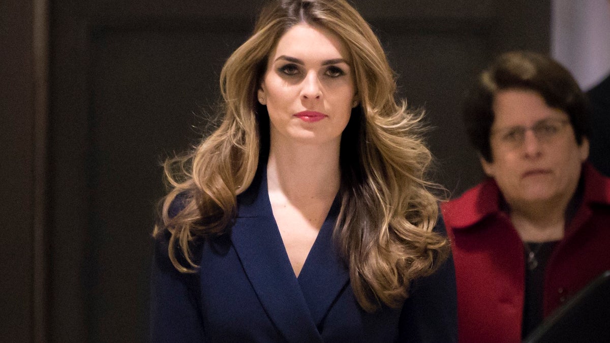 White House Communications Director Hope Hicks, one of President Trump's closest aides and advisers, arrives to meet behind closed doors with the House Intelligence Committee, at the Capitol in Washington, Tuesday, Feb. 27, 2018. (AP Photo/J. Scott Applewhite)