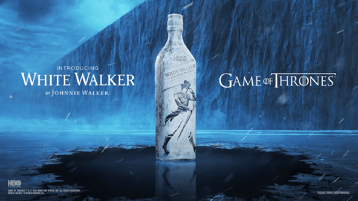 Beverage giant Diageo and HBO have partnered on a new scotch, White Walker by Johnnie Walker.