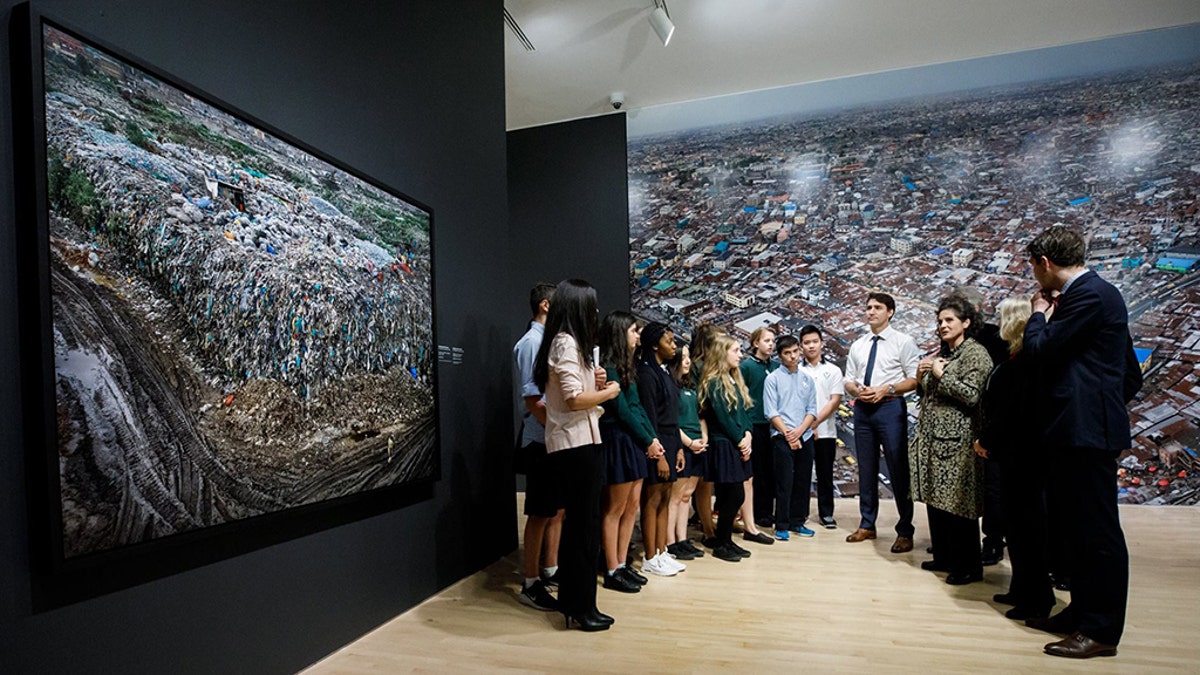 As the fight escalates, Trudeau has sought to paint the scheme’s opponents as weak on the all-important issue of environmental protection.<br>
“They look only to our past, rallying Canadians to ‘make pollution free again’” he told an audience of high school students in Ottawa on Monday (pictured)