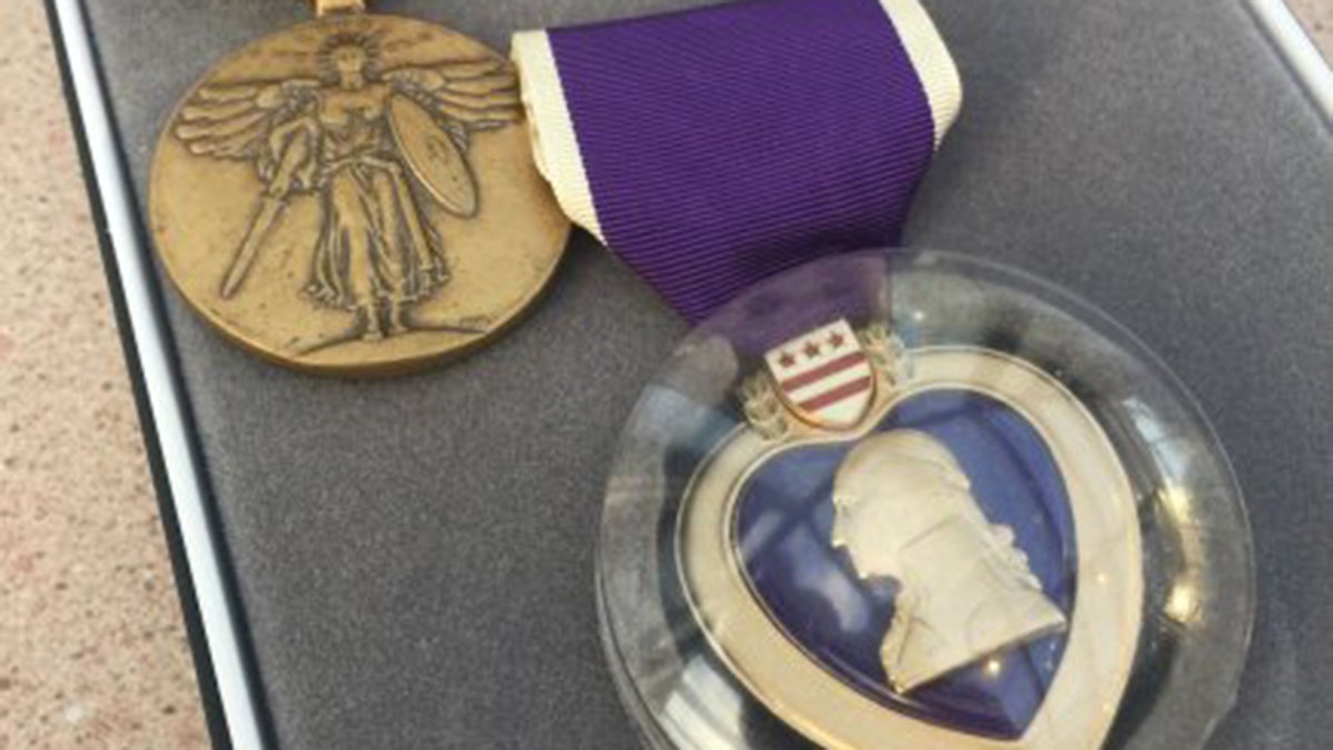 World War I soldier Perry Loyd's Purple Heart.