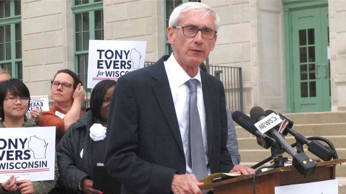 In this Sept. 28, 2018 photo, Democratic candidate for governor Tony Evers, speaks in Madison, Wis. (AP)