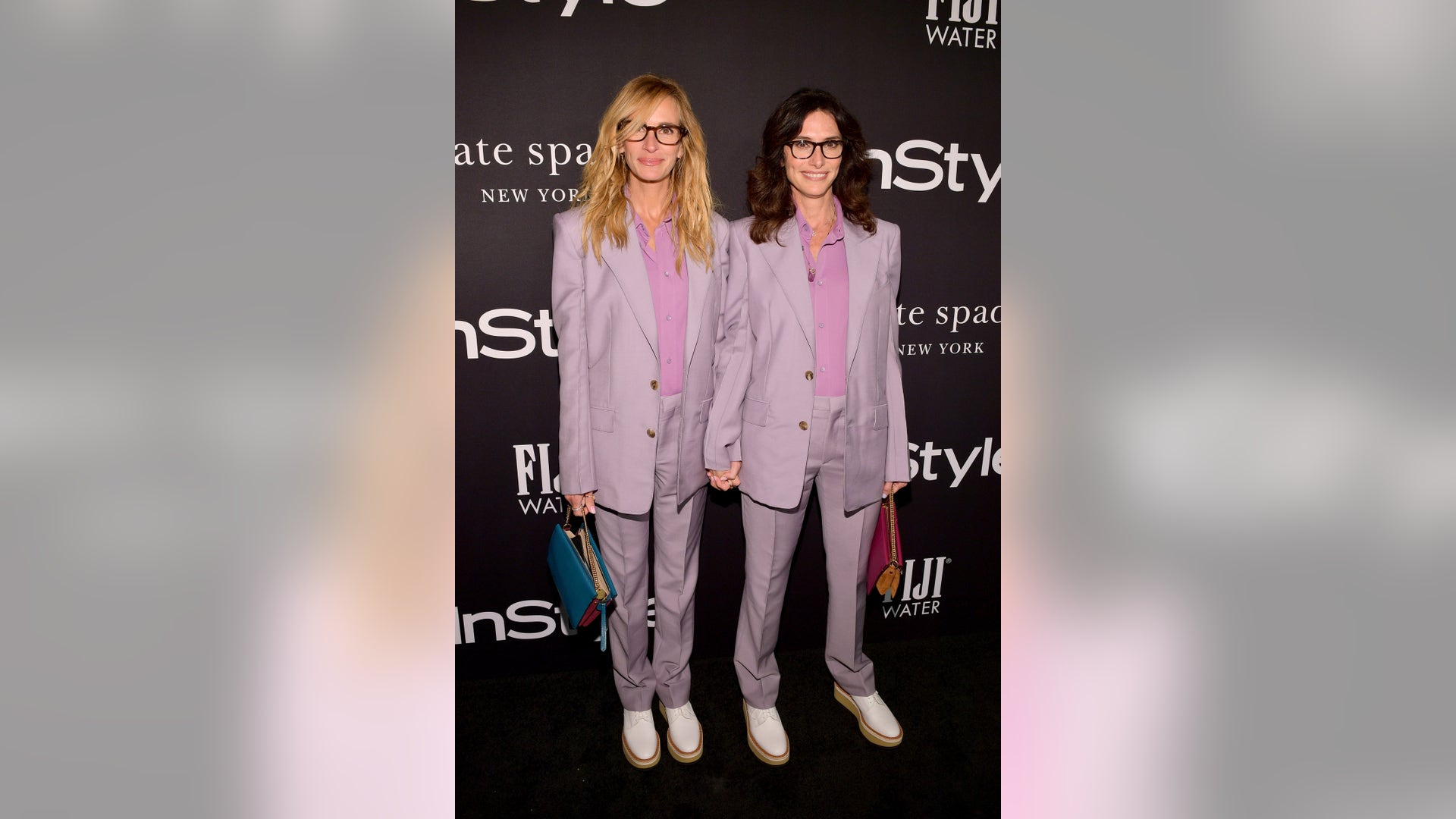Julia Roberts and her stylist Elizabeth Stewart don matching outfits at the 2018 InStyle Awards at The Getty Center on October 22, 2018 in Los Angeles, Califo.