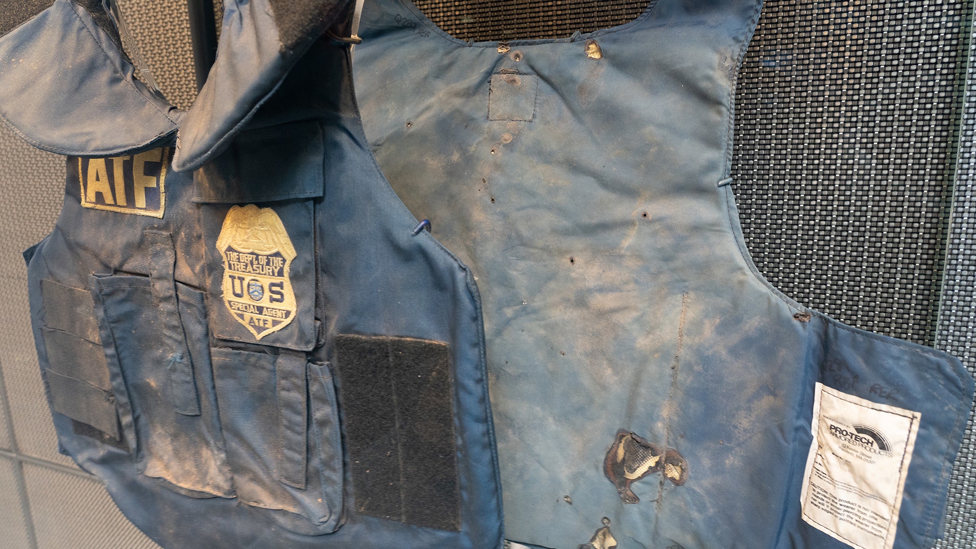 ATF gear, including this bulletproof vest, are just some of the real police equipment displayed throughout the museum.