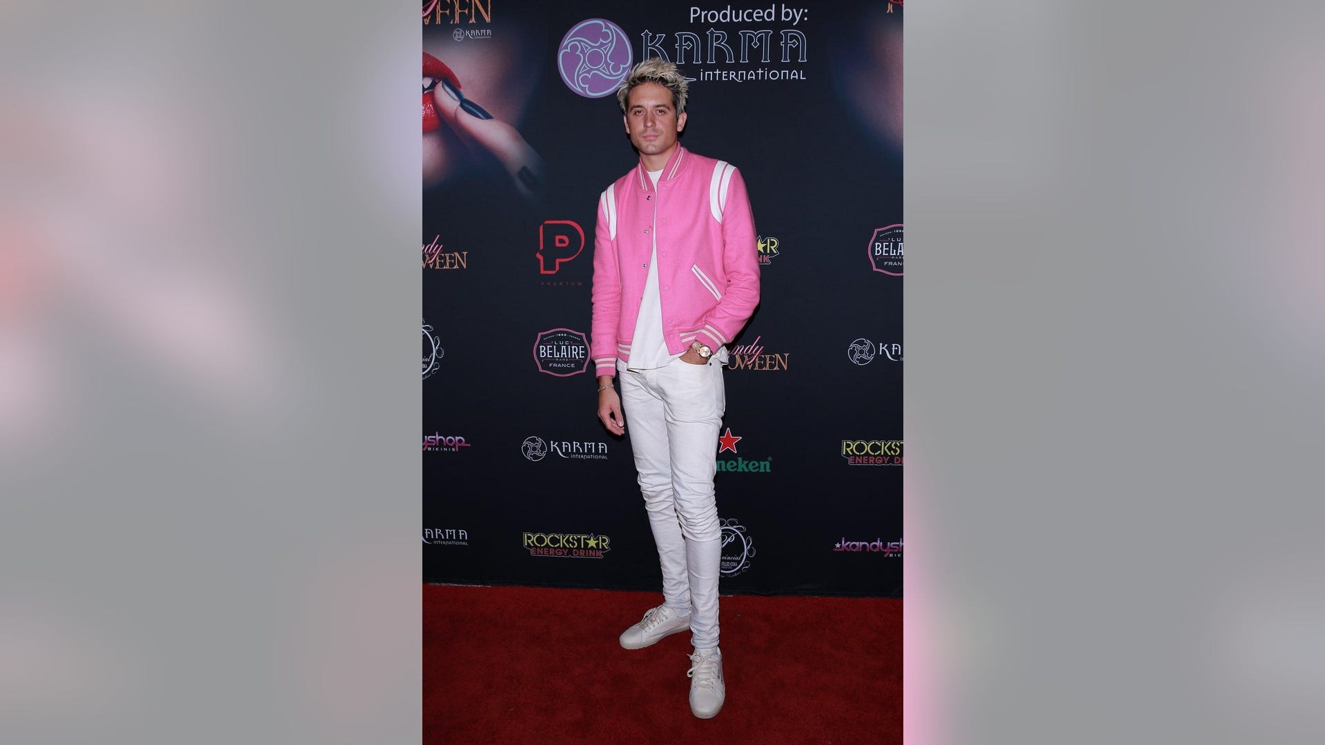 G-Eazy kept his cool before performing at The Kandy Halloween Party produced by Karma International on October 20, 2018 in Hollywood, Calif. 