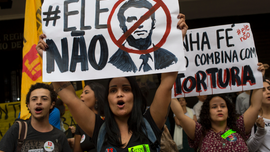 Thousands in Brazil protest order to remove 'propaganda'