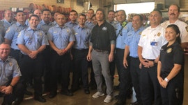Matthew McConaughey surprises Hurricane Harvey first responders in Houston