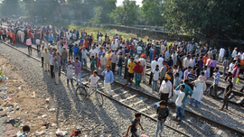 Over 60 dead, 100 injured after train mows crowd at India festival