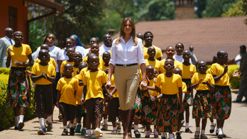 Melania Trump sashays to African beat, feeds baby elephants