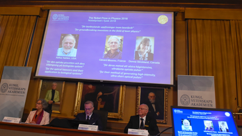 The Latest: Nobel winner: women physicists are 'out there'
