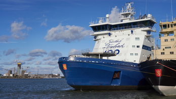 Icebreaker tests out oil spill recovery system