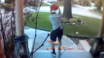 Video captures Kansas man smashing pumpkins in broad daylight, homeowner says