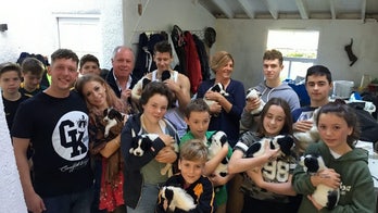 Village unites to raise 14 puppies after their mother dies: 'It's amazing to see'