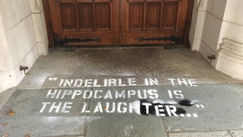 Blasey Ford’s quotes from Kavanaugh testimony spray-painted across Yale campus
