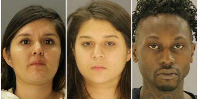 From left: Brenda Delgado is accused of recruiting Crystal Cortes and Kristopher Love to help her kill Kendra Hatcher, who was dating Delgado's ex-boyfriend.