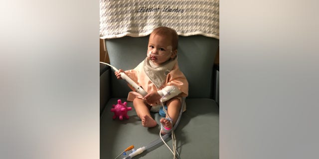 Phoenix was hooked up to a breathing machine to manage his RSV-related symptoms.