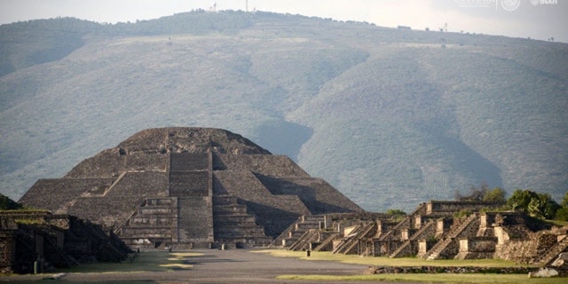 The chamber and tunnel were discovered beneath the Pyramid of the Moon.