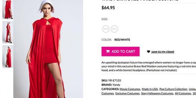 Yandy.com sold the costume that it described as the “Yandy Brave Red Maiden Costume.”