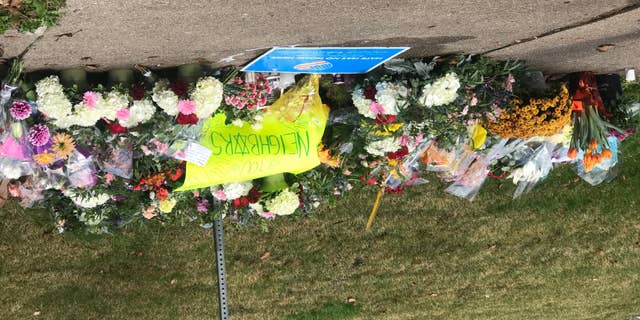 Community members created a makeshift memorial to honor shooting victims on Murray Avenue in the Squirrel Hills neighborhood of Pittsburgh. (Fox News)