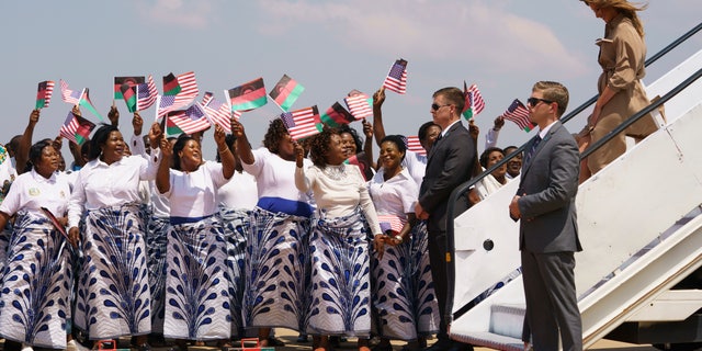First lady Melania Trump is visiting Africa on her first big solo international trip, aiming to make child well-being the focus of a five-day, four-country tour. (AP Photo/Carolyn Kaster)