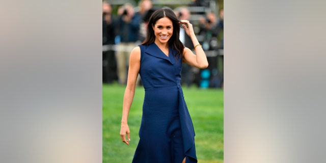 Meghan, Duchess of Sussex smiles during an event at Government House in Melbourne, Australia, Thursday, Oct. 18, 2018. Prince Harry and his wife Meghan are on day two of their 16-day tour of Australia and the South Pacific. (Dominic Lipinski/Pool via AP)