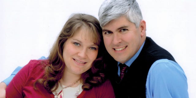 Charles Wesco, an American missionary, (pictured here with wife Stephanie) died after being shot in the head amid fighting between armed separatists and soldiers in northwestern Cameroon. (Don Williams via AP)