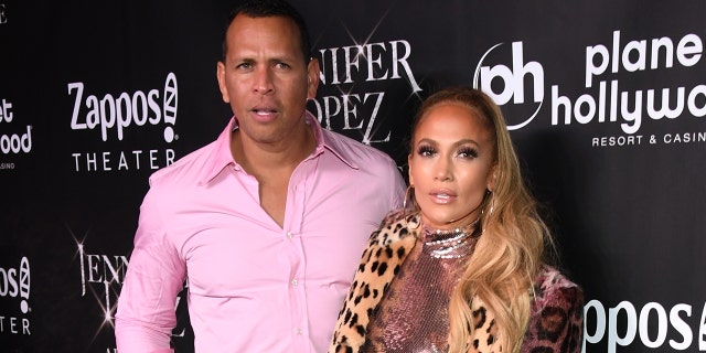 Alex Rodriguez shared a video of his girlfriend Jennifer Lopez wearing a big diamond sparklier on social media. (Photo by Ethan Miller/Getty Images for Caesars Entertainment)