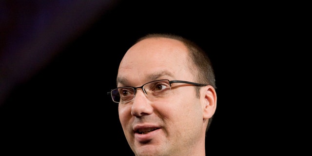 File photo - Android creator Andy Rubin at a press event in 2008.