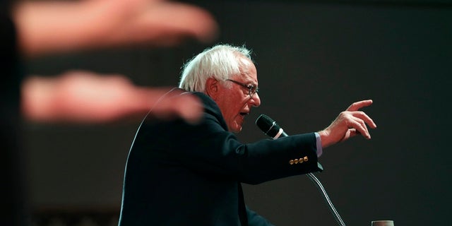 Sen. Bernie Sanders, I-Vt., speaks at a rally in support of a candidate for Senate Jacky Rosen and other Nevada Democrats, Oct. 25, 2018. (Associated Press)