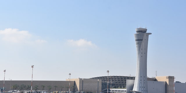 Tel Aviv,Israel : June 26,2018 , Ben-Gurion International Airport is the largest international airport in Israel and serves as the main gateway to the country. The picture shows the control tower and the passenger terminal