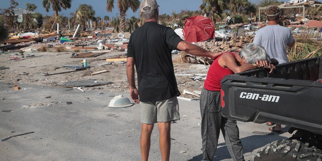 Luke Bryan's mother reacts to the devastation of her home from Hurricane Michael.