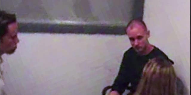 William S. Coffin III being interrogated by detectives.