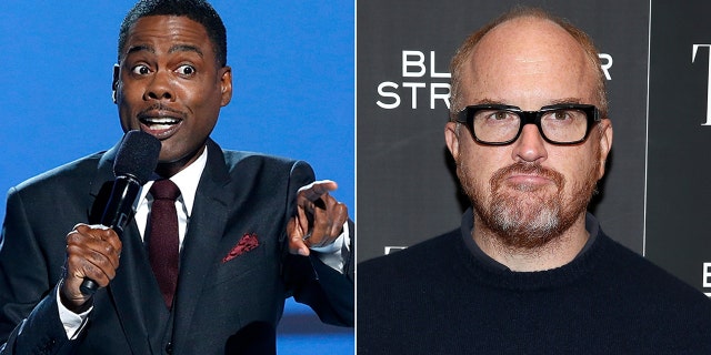 Chris Rock, left, showed up to support fellow comedian Louis C.K. during his recent performance on October 24, 2018.