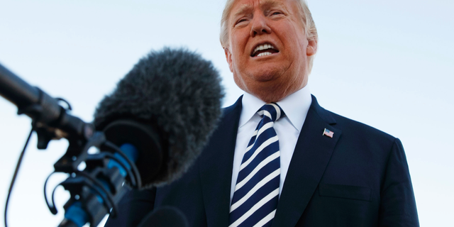 President Trump blasted the media on Twitter Monday morning for hostility in America. (AP Photo/Carolyn Kaster)