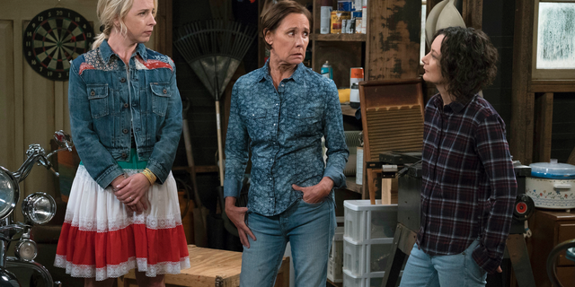 Lecy Goranson, left, told ET she "has a lot of empathy" for Roseanne Barr