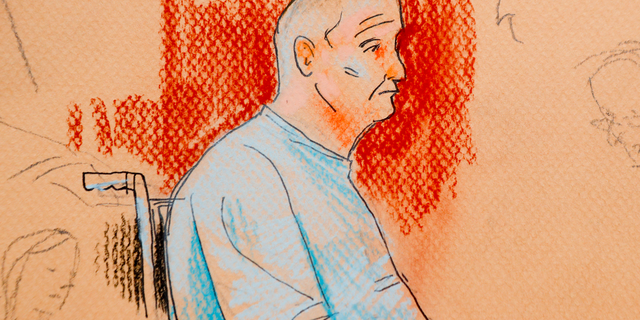 This courtroom sketch depicts Robert Gregory Bowers, who was wounded in a gun battle with police as he appeared in a wheelchair at federal court on Monday, Oct. 29, 2018, in Pittsburgh. Bowers, accused in the Pittsburgh synagogue massacre, appeared briefly in federal court in a wheelchair and handcuffs to face charges he killed 11 people. If foreign citizens had mailed pipe bombs to prominent Democrats, or massacred Jews in a synagogue, there’s a good chance they would have been charged with terrorism. But that won’t happen with either of the men charged in the recent wave of mail bombs and the Pittsburgh shootings. That’s because there’s no domestic terrorism law. (Dave Klug via AP)