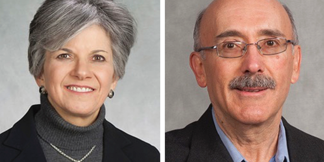 These undated photos released by the Peoria County Sheriff's Office show Susan Brill de Ramirez, left, and Antonio Ramirez Barron. A central Illinois sheriff says a search is underway for Brill de Ramirez, a Bradley University professor, and her husband who are missing after a possible violent struggle in their home. (Peoria County Sheriff's Office via AP)