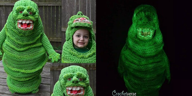A woman has gone viral for her intricate children's costumes.