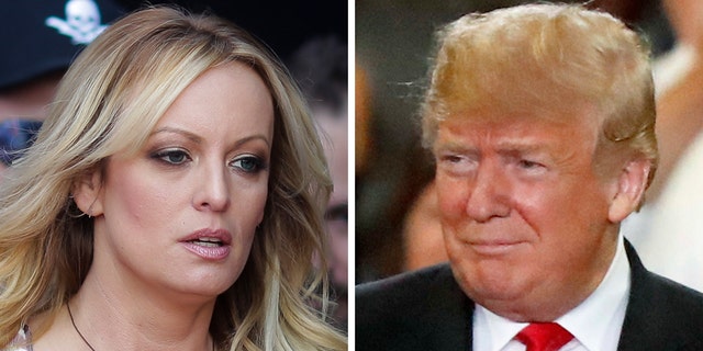 Stormy Daniels and Donald Trump, who sit at the heart of a potential historic first indictment against a former U.S. president.