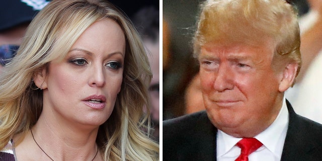 Stormy Daniels and Donald Trump, who sit at the heart of a potential historic first indictment against a former US president.