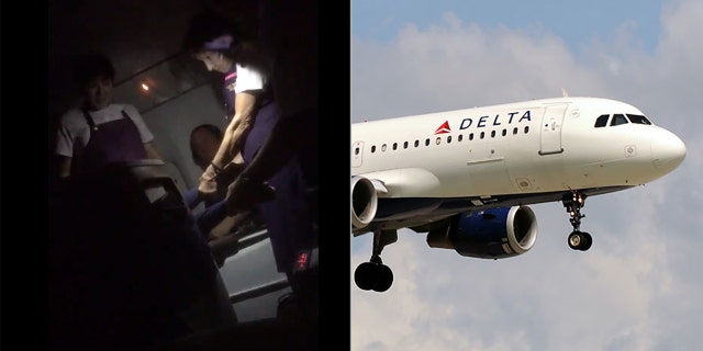 The woman was captured on video refusing to stand up and return to her seat.