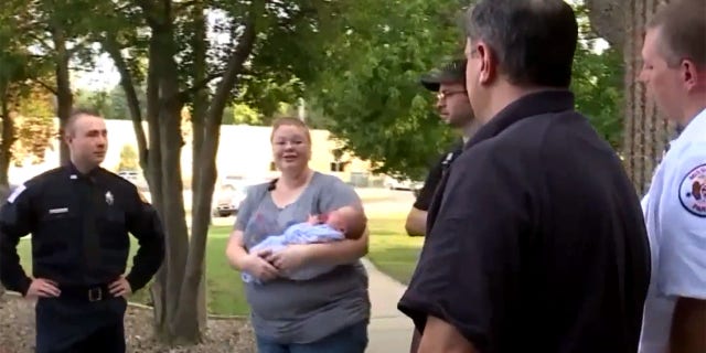 The Rileys' son, Shay, was born four days early in a breech position, with the umbilical cord wrapped around his neck.