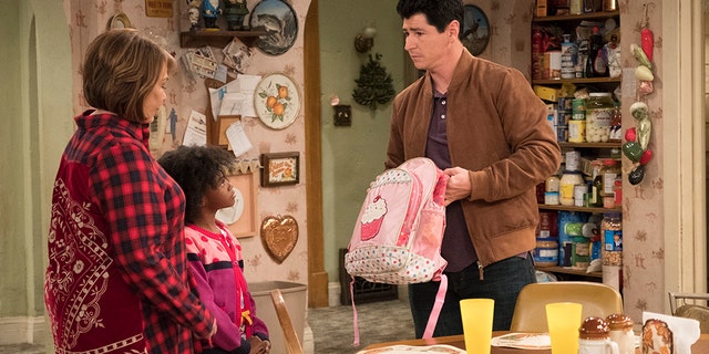 Michael Fishman and Roseanne Barr pictured here on the seventh episode of the revival of "Roseanne" on May 8, 2018.