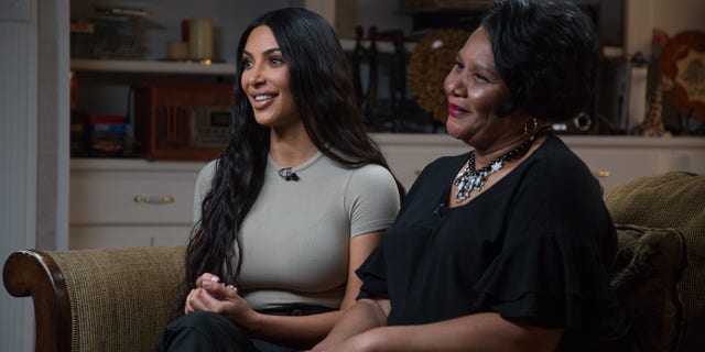 Kim Kardashian West and Alice Johnson.