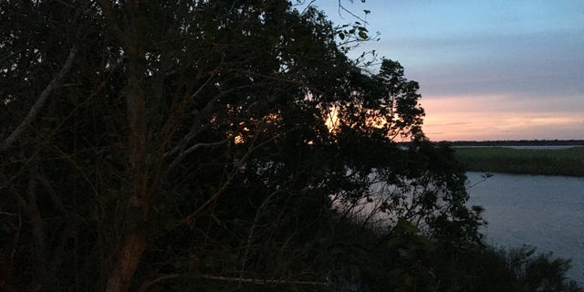 Sunset ahead of Hurricane Michael in Apalachicola, Fla.