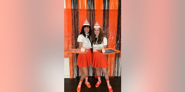 Nicole Jensen and Cheri Horner actually used official Whataburger signage for their "Whataween" party.