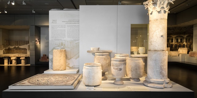 )The unique inscription from Jerusalem, as displayed at the Israel Museum. (Photo: Laura Lachman, Courtesy of the Israel Museum)
