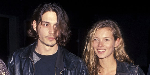 Johnny Depp and Kate Moss dating in the 1990s.