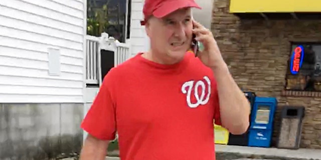 Mark Judge is outside a friend's home in the seaside holiday village in southeast Delaware. (Photo by Gabriel Pogrund/The Washington Post via Getty Images)