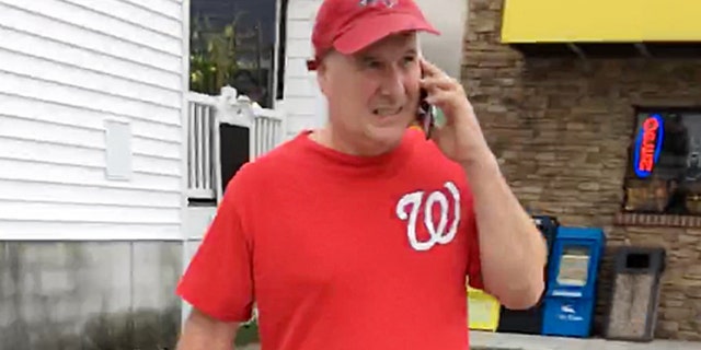 Mark Judge is outside a friend's home in the seaside holiday village in southeast Delaware. (Photo by Gabriel Pogrund/The Washington Post via Getty Images)