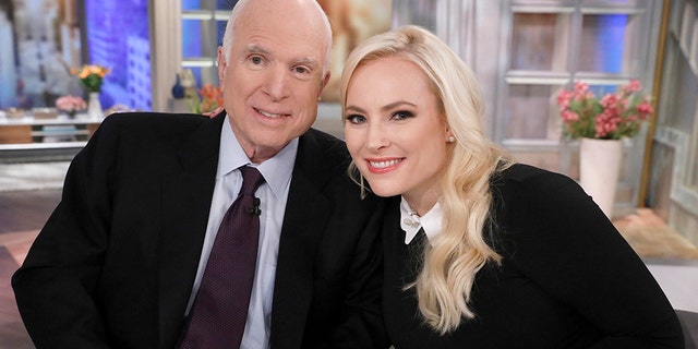 Meghan McCain with her late father John McCain in 2017.